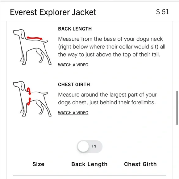 💕x3HP💕Red Canada Pooch dog winter coat - Picture 13 of 14